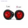 Top round, bottom round, illuminated, circular boat-shaped switch 12V/20A, three-pin with LED, two-position, three-pin, pusher switch, circular switch button, three-pin, two-position, small thumb switch details Picture